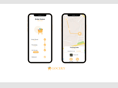 GoCery - Order Status android app delivery grocery grocery online ios mobile design order supermarket