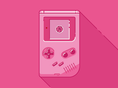 gameboy boy controler design dribbble flat game gameboy games retro stroke style