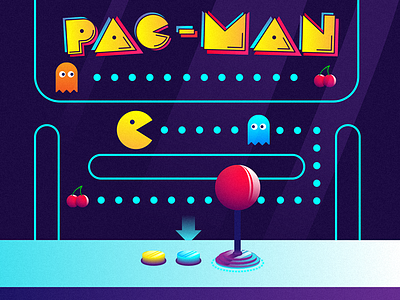 Pacman arcad game retro