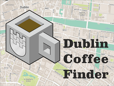 Dubcoff app coffee dublin isometric logo