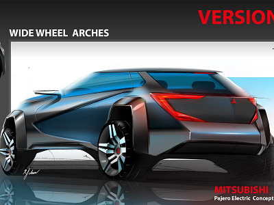 MitsubishiPajeroE -PS sketch automotive automotive design car car design design exterior design luxury sustainability transportation transportation design