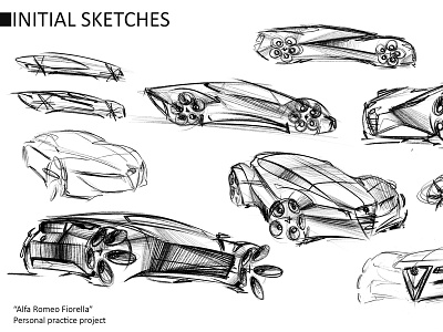 Alfa romeo Fiorella concept- some initial sketches
