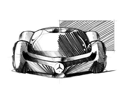 Mercedes Silver Arrow - practice sketch automotive automotive design car design design exterior design sketch sustainability transportation design