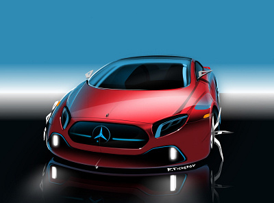 Mercedes Practice Sketch automotive automotive design car design design exterior design sustainability transportation design