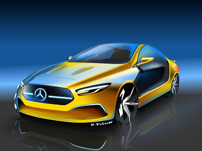 Mercedes Practice Sketch #2 automotive automotive design car design design exterior design sustainability transportation design