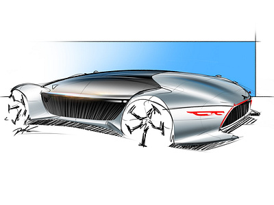 Mercedes Practice Sketch #3 (silver arrow)