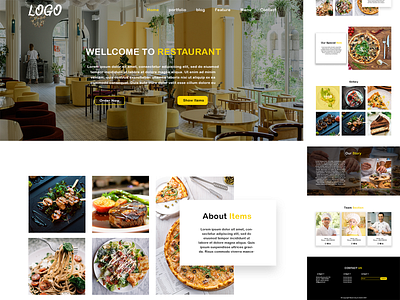 Restaurant Web Template restaurant website unique web template web template website website template