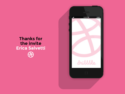 Thanks for the invite dribbble ericasalvetti graphic invitation invite iphone newin thanks thankyou