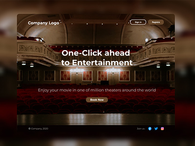 Cinema Tickets booking branding cinema design interface landing page movies netflix theaters ticket booking tickets ui ux web