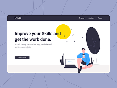 GrowUp Freelancing consultant Agency design freelancing gowth illustration interface logo skills typography ui ux web work