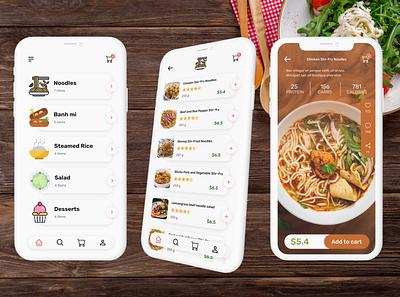 Restaurant Menu App app illustration menu minimal restaurant ui ux