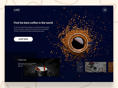 Cafe site branding design ui ux