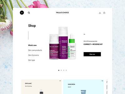 Paula's Choice skincare site ui ux webdesign