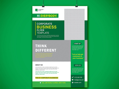 Clean Corporate Business Flyer Design Template