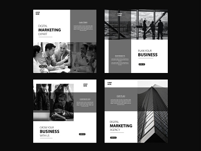 Set of Corporate business ads banner template