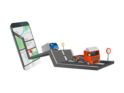 Vehicle monitoring through the application application mobile monitoring transport van vehicle