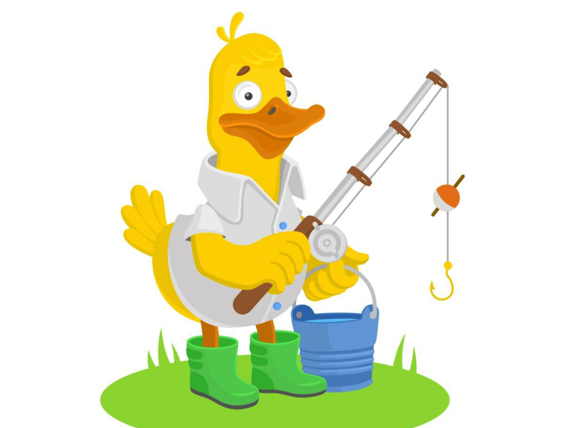 Good duck goes fishing by Yorga on Dribbble