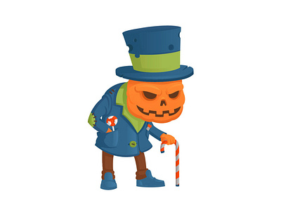 Pumpkin monster halloween character candy character halloween hat iilustration monster pumpkin sweat