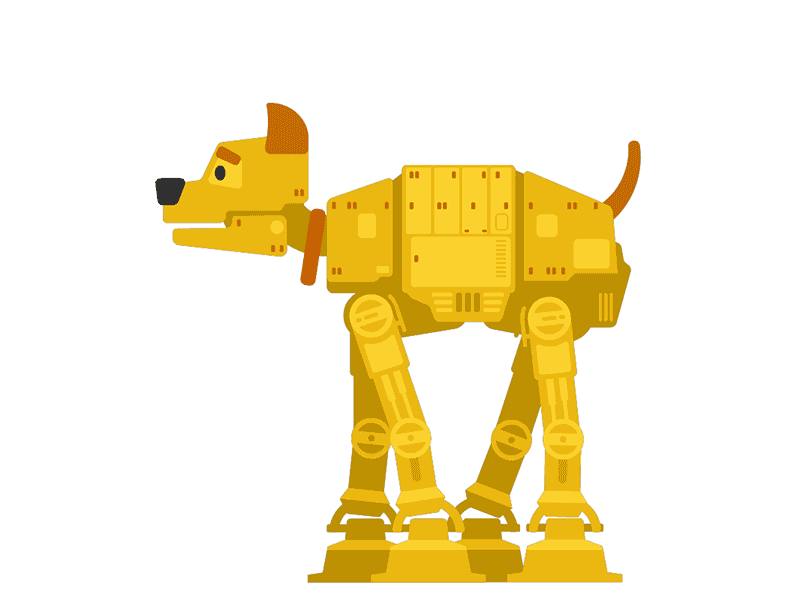 Star Wars AT-AT DOG animal dog fanart robot star wars vehicle