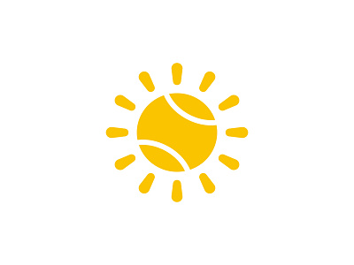 Logotype tennis sun summer icon app ball branding design icon illustration logo logotype sport summer tennis vector web