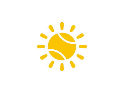 Logotype tennis sun summer icon