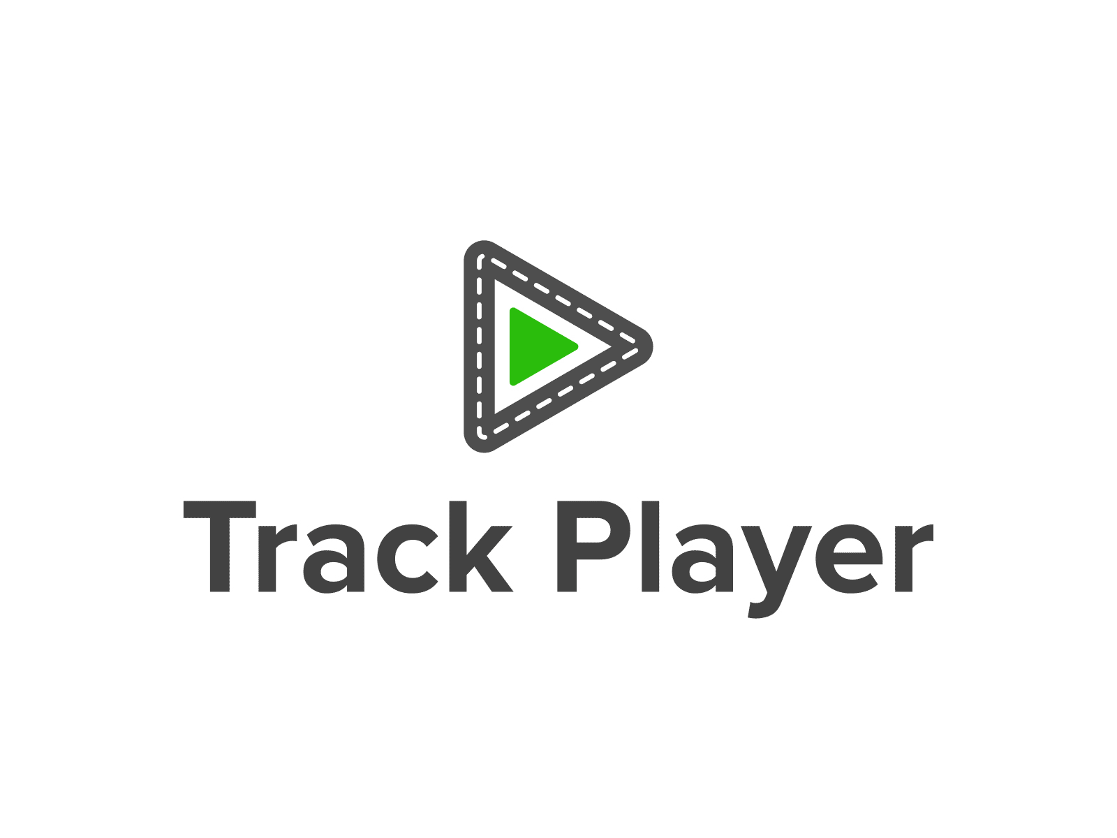 Logotype Track Player application for vehicle gps monitoring app application button car driver gps highway journey logo logotype map monitoring play player road track transport travel vehicle