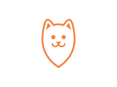 Dog location marker logotype mobile application