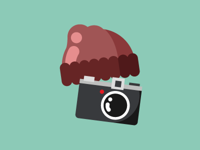 Hipster app bonnet camera hat hipster icon picto set