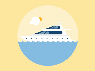 yacht app boat icon picto sea set sun yacht