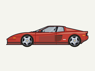 Ferrari Testarossa car ferrari icon red testarossa