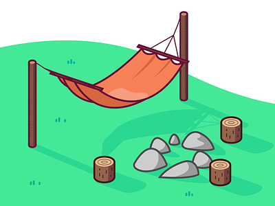 MySkillCamp #8 camp hammock pebble sleep wood