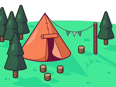 MySkillCamp #10 camp camping fir forest pebble sleep tent wood