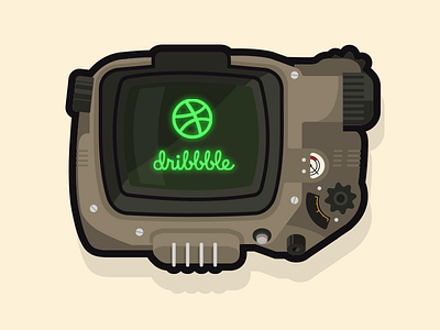 Fallout console fallout game illustration pipboy screen vector wrist