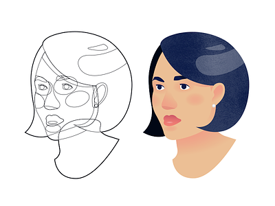 Decla #3 face girl illustration portrait vector woman
