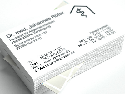 Business Card Doctors Office brand business card helvetica neue identity print