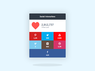 Flat Social Widget