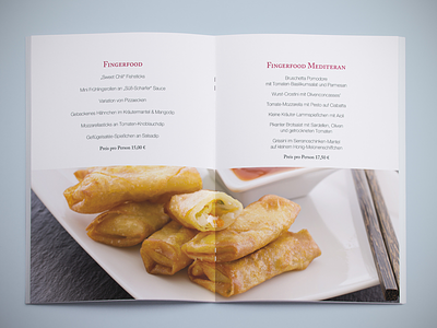 Menu & Buffet Booklet – Fingerfood booklet bordeaux buffet caslon fingerfood helvetica neue menu