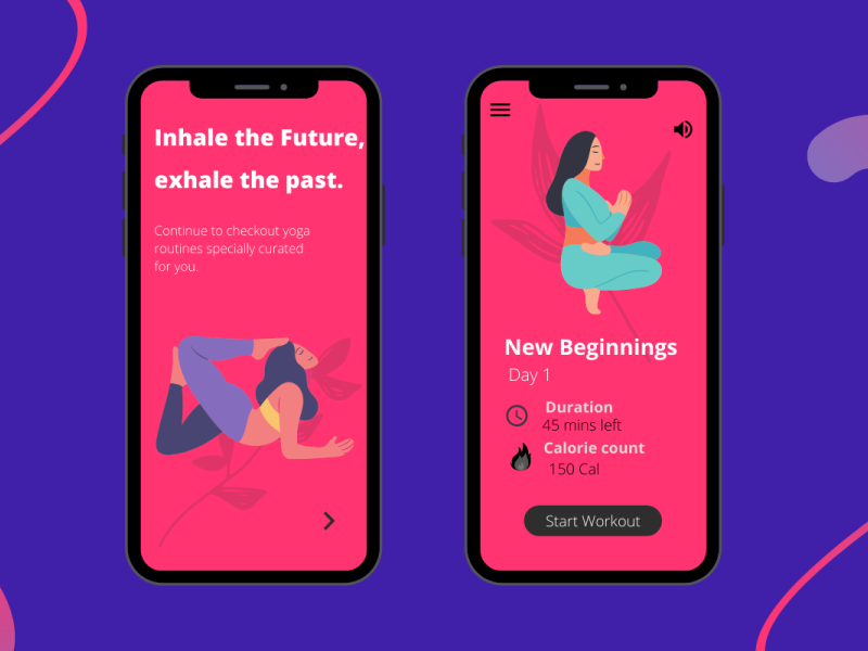 Yoga Mobile app design by Divanshi Sethi on Dribbble