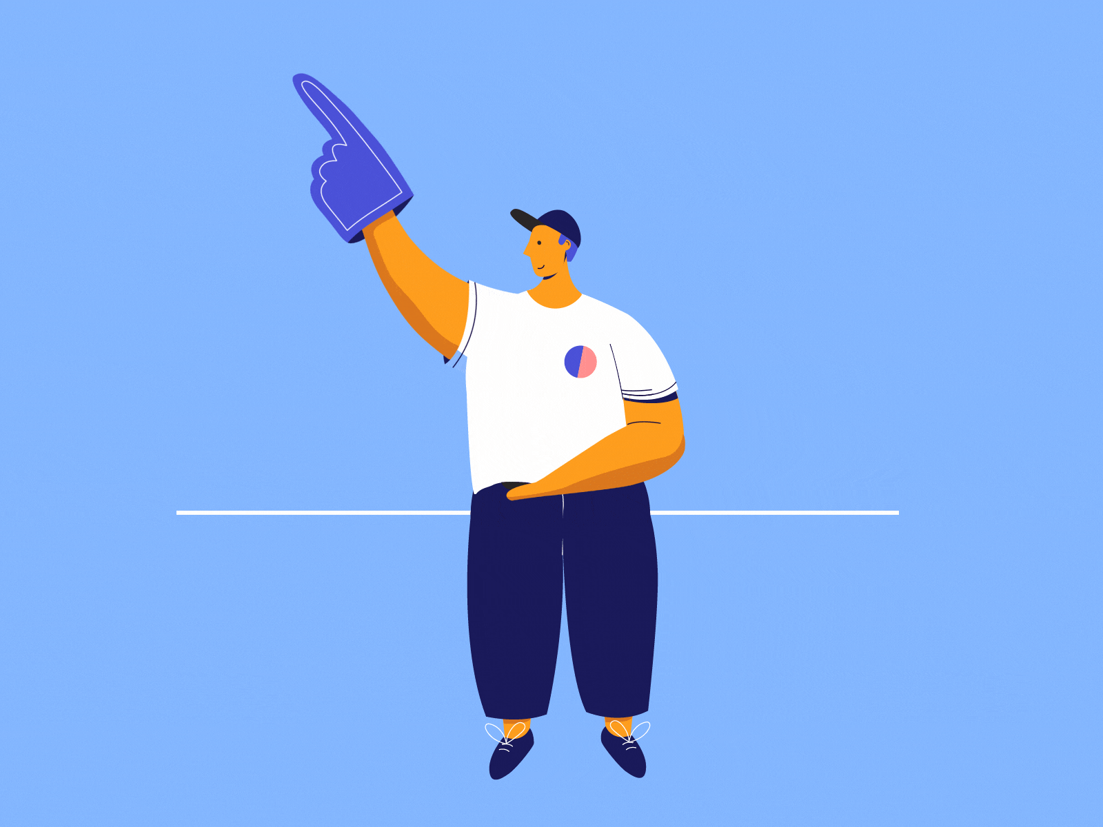 Supporter aftereffects animation baseball game characterdesign illustration match motion animation motiondesign motiongraphics