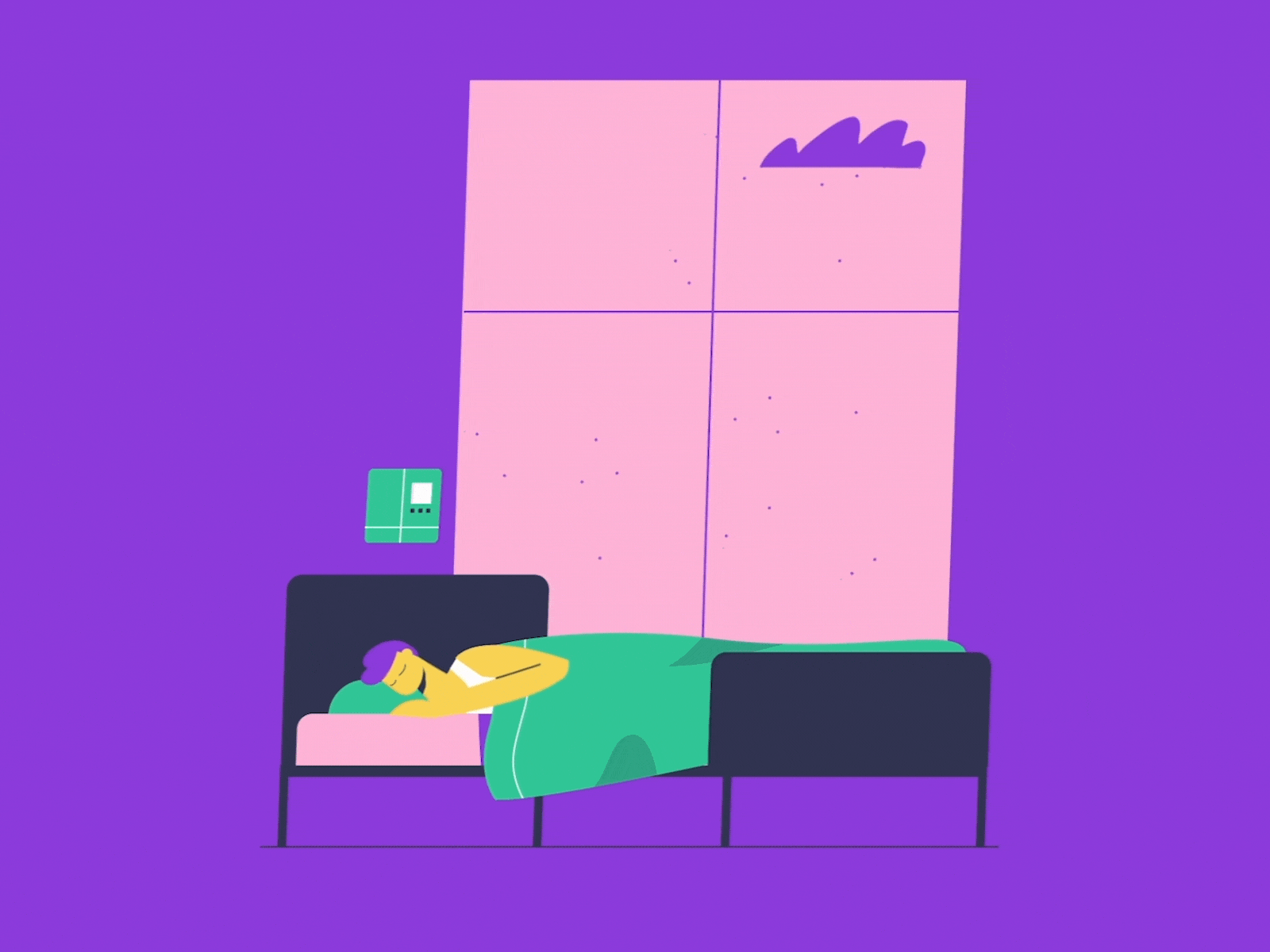 Sleep aftereffects animation bed bedding bedroom bedtime breathing cloud dreams motion animation motiondesign motiongraphics nightmare sheep sleep windows