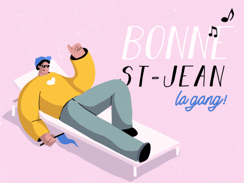 Bonne St-Jean! aftereffects animation characterdesign dance dance party dancers motiondesign motiongraphic music music player tired