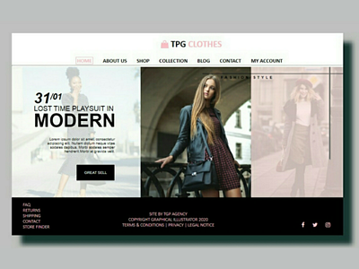 Online Shopping Website Landing Page