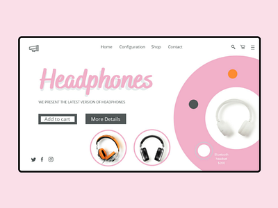 Headphones UI Design. ui designer frontend webdesigner