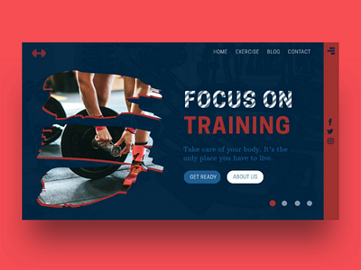 Fitness Blog. ui ux web designer front end