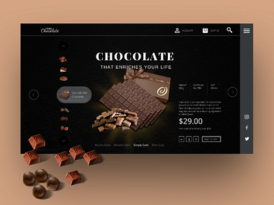 Delicious Chocolate! uidesign webdesigner frontend ui