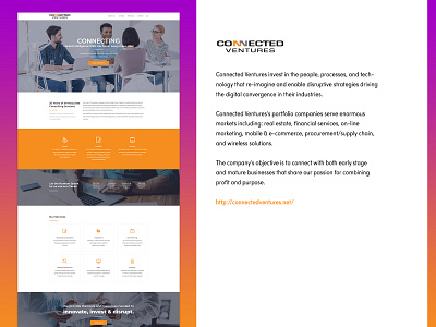 Connected Ventures responsive design webdesign