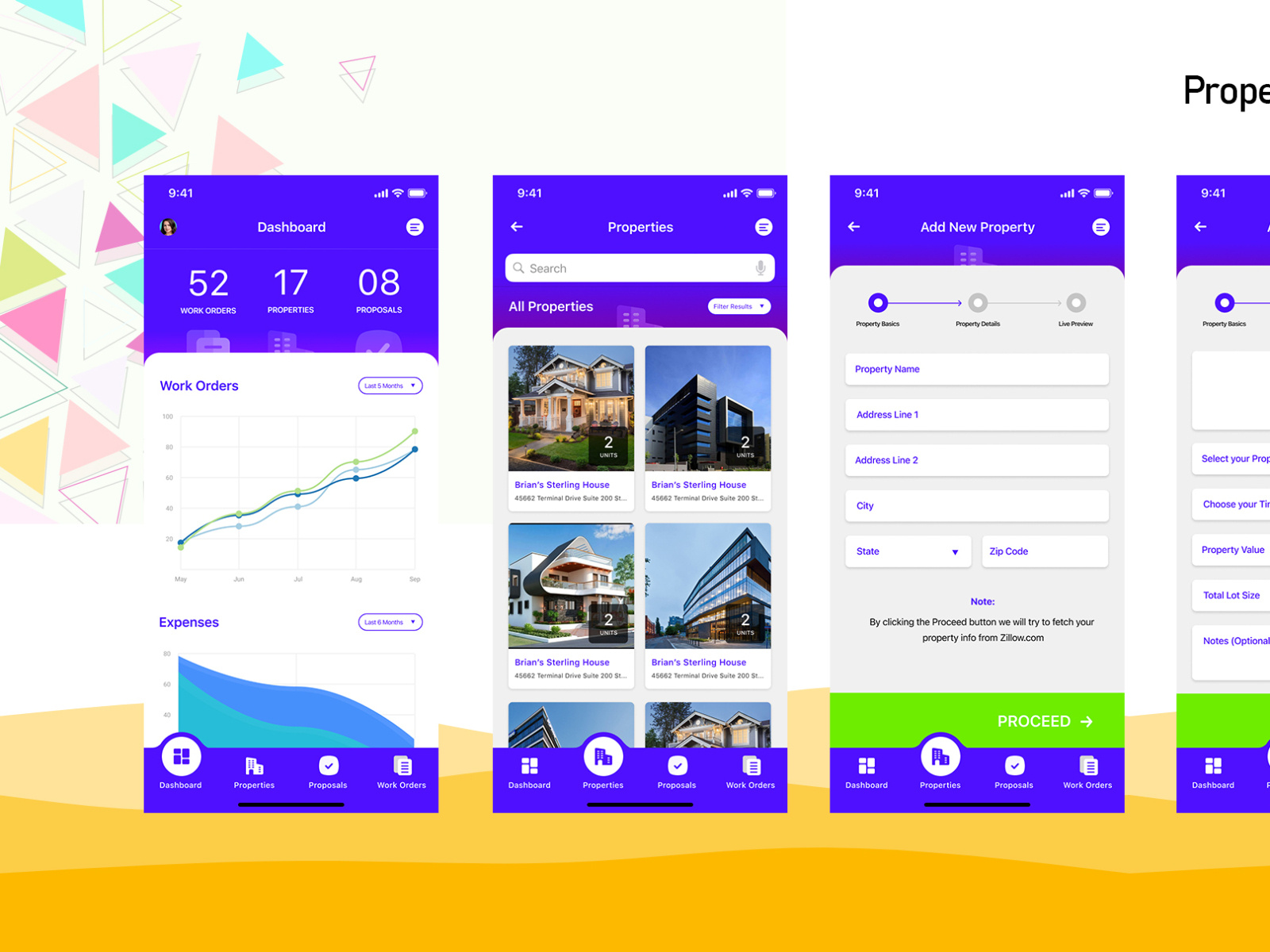 Property Manager Mobile App UI by Smith Immanuel G on Dribbble