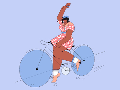 Biking Around design draw drawing flat graphic design illustration illustrator
