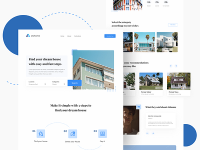 Zlahome Landing Page homepage ui inspiration inspirations landingpage trending uidesign website concept