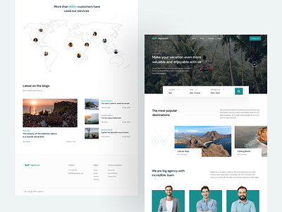 Ngelencer - Landing Page adventure landingpage minimalist travel travel agency traveling uiux website design